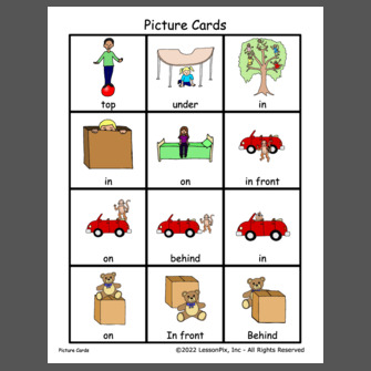 Preposition Picture Cards