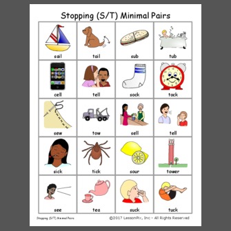 Stopping (S/T) Minimal Pairs