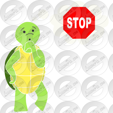Stop to Think Turtle Stencil