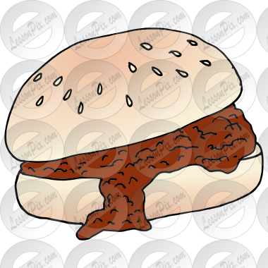 Sloppy Joe Picture for Classroom / Therapy Use - Great Sloppy Joe Clipart