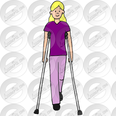Crutches Picture for Classroom / Therapy Use - Great Crutches Clipart