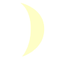 Waning Crescent Moon Stencil