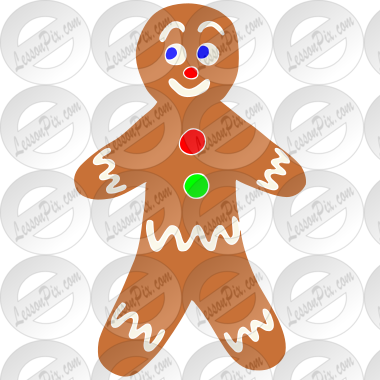 Happy Gingerbread Man Stencil