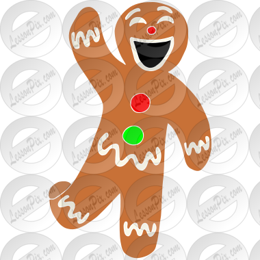 Excited Gingerbread Man Stencil