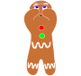 Shy Gingerbread Man Stencil