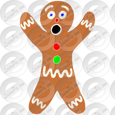 Surprised Gingerbread Man Stencil