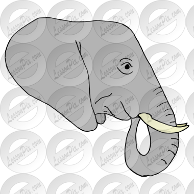 Tusk Picture for Classroom / Therapy Use - Great Tusk Clipart