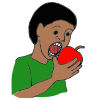 He+is+biting+his+apple. Picture