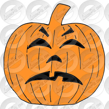 Jack-o-lantern Picture for Classroom / Therapy Use - Great Jack-o