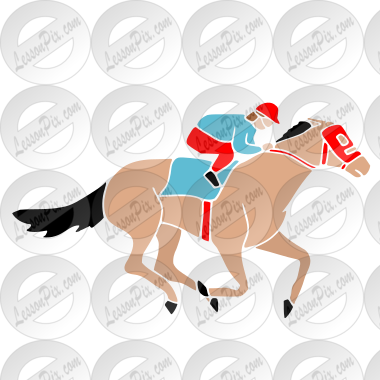Horse Racing Stencil