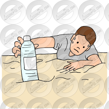Thirsty Picture for Classroom / Therapy Use - Great Thirsty Clipart
