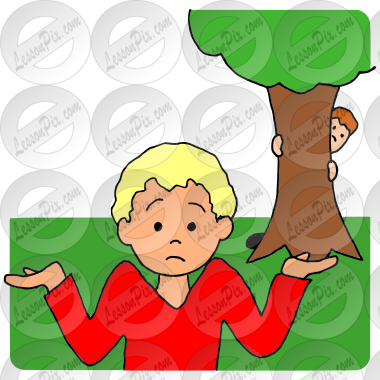 Hiding Picture for Classroom / Therapy Use - Great Hiding Clipart