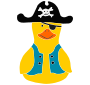 Pirate Rubber Duck Stencil