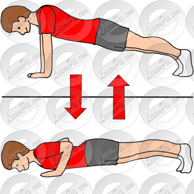Push-up Picture for Classroom / Therapy Use - Great Push-up Clipart