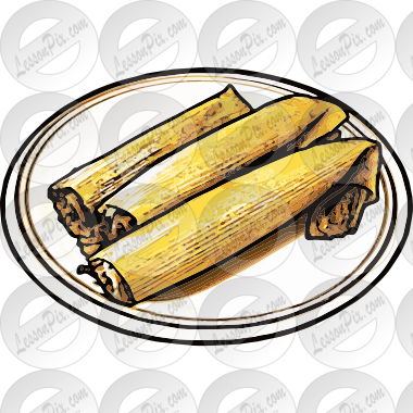 Tamales Picture for Classroom / Therapy Use - Great Tamales Clipart