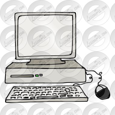 Computer Picture for Classroom / Therapy Use - Great Computer Clipart