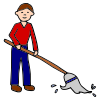 He+is+mopping. Picture