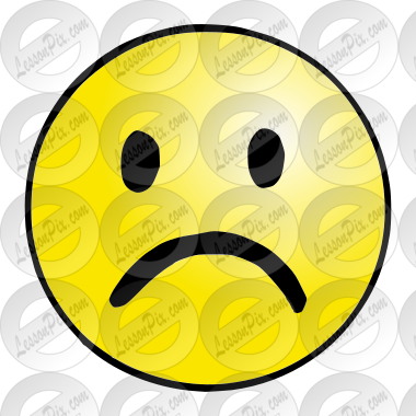 Sad Face Picture for Classroom / Therapy Use - Great Sad Face Clipart