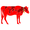 Red+Cow Stencil