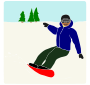 Snowboarding Stencil