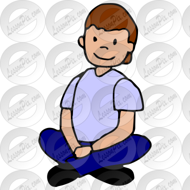 Sitting Picture for Classroom / Therapy Use - Great Sitting Clipart