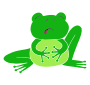 Sick Frog Stencil