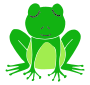 Resting Frog Stencil