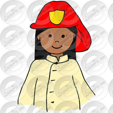 Firefighter Picture for Classroom / Therapy Use - Great Firefighter Clipart