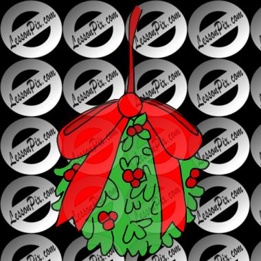 Mistletoe Picture for Classroom / Therapy Use - Great Mistletoe Clipart