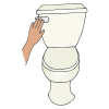 Flush+the+toilet. Picture