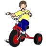 He+is+riding+a+tricycle. Picture
