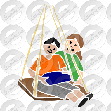 Swing Stencil for Classroom / Therapy Use - Great Swing Clipart