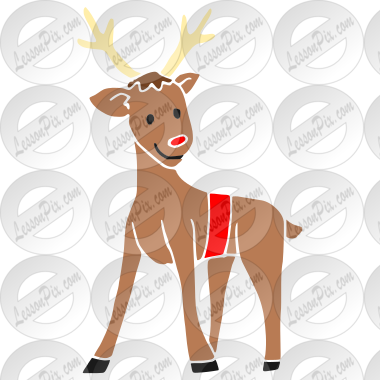 Happy Reindeer Stencil
