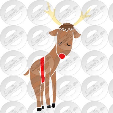 Shy Reindeer Stencil