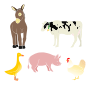 Farm Animals Stencil