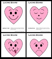 Heart Feelings Lacing Cards