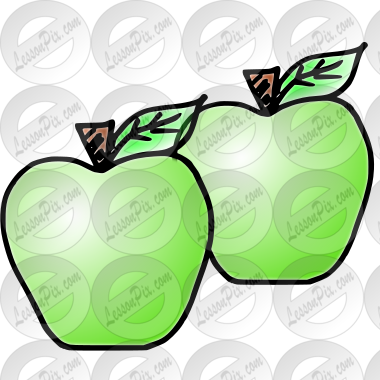 2 green apples Picture