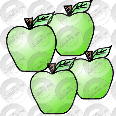 4 green apples Picture