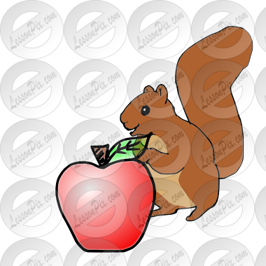 Squirrel is getting an apple Picture