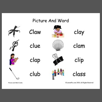 CL Initial Blends Picture And Word