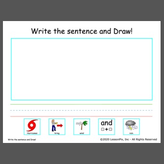 Write the sentence and Draw!