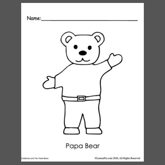 goldilocks the three bears coloring pages