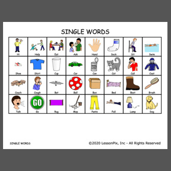 SINGLE SYLLABLE WORDS