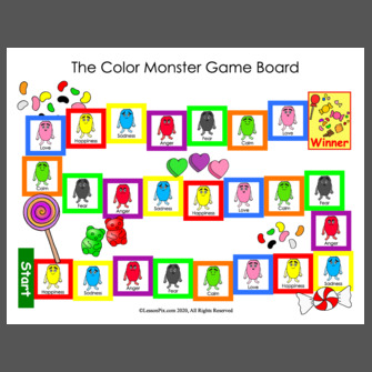 FREE Write the Room Monster Color Words Activity