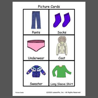 Clothing Name Cards
