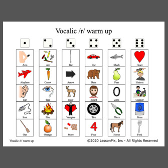 Vocalic /r/ warm up