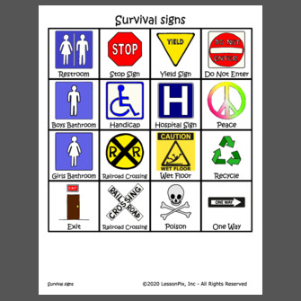 Survival signs