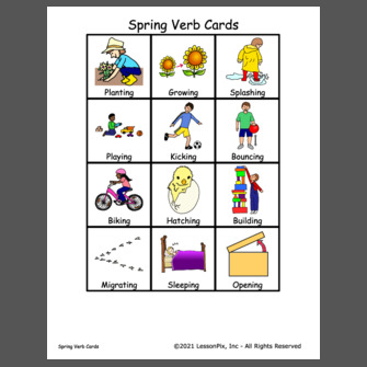 Spring Verb Cards