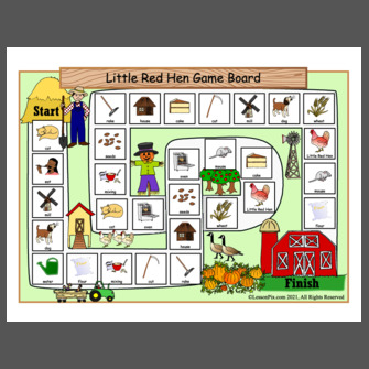 eeBoo Time Telling Educational Game – Little Red Hen