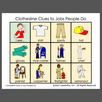 Clothesline Clues to Jobs People Do